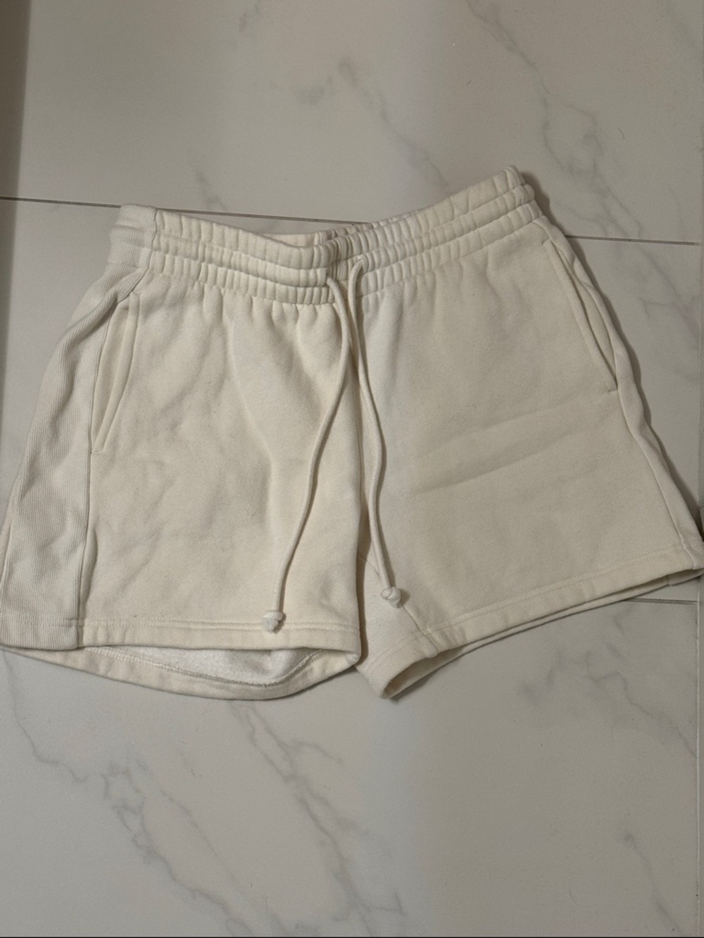 TNA Cream Drawstring Shorts